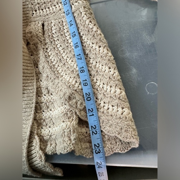 Anthropologie sleeping on snow brown sweater tie front size XS cardigan - Picture 8 of 12